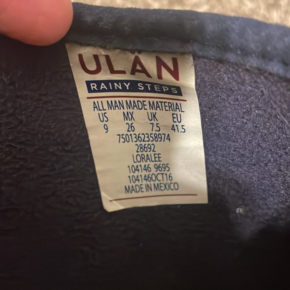 ULAN rainy steps boots blue size 9 - Picture 6 of 8